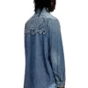 d-simply-s15 Chemise en denim avec broderie dans le dos