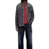 d-simply-s15 Chemise en denim avec emblème brodé