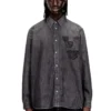 d-simply-s15 Chemise en denim avec emblème brodé