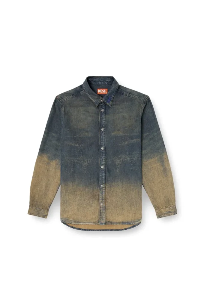 d-simply-s8 Chemise en denim fluide dégradé