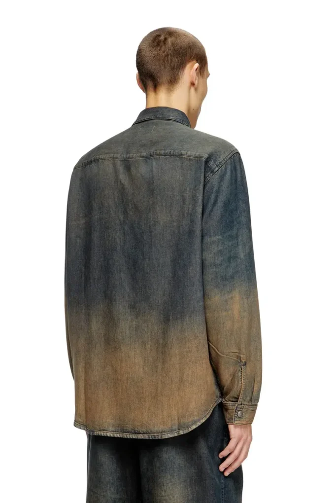 d-simply-s8 Chemise en denim fluide dégradé