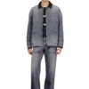 d-stack-u-l Veste en denim style utilitaire avec col contrasté