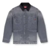 d-stack-u-l Veste en denim style utilitaire avec col contrasté