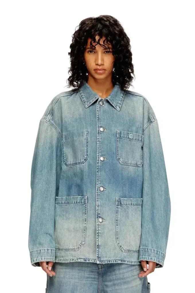 d-stack-u Veste en denim style utilitaire