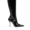 d-ten&half hb Bottes D-Ten&Half-Glossy à hauteur du genou avec talon incurvé