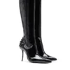 d-ten&half hb Bottes D-Ten&Half-Glossy à hauteur du genou avec talon incurvé