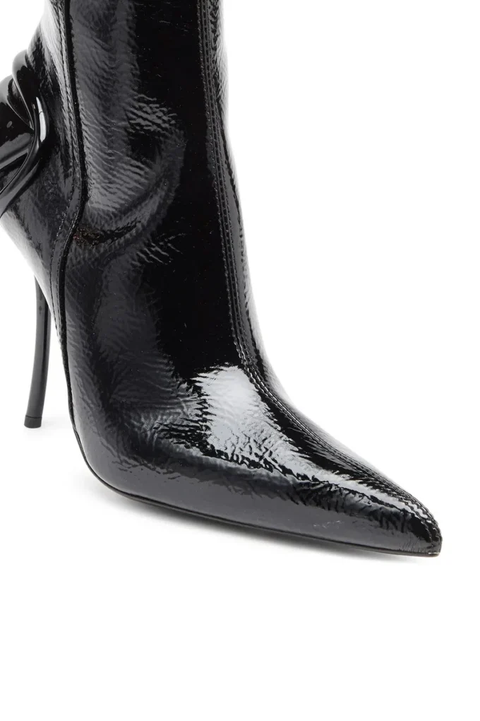 d-ten&half hb Bottes D-Ten&Half-Glossy à hauteur du genou avec talon incurvé
