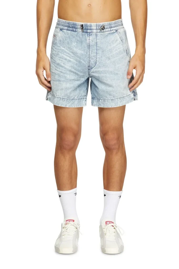 d-tenni-s Short en denim marbré