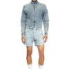d-tenni-s Short en denim marbré