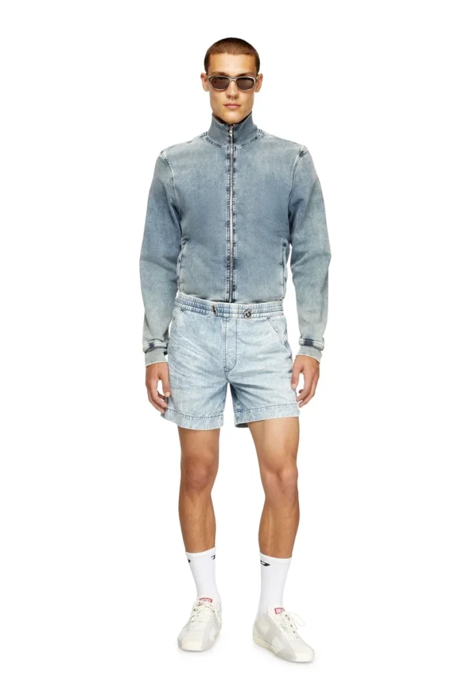 d-tenni-s Short en denim marbré