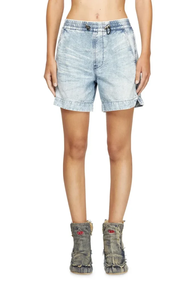 d-tenni-s Short en denim marbré