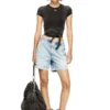 d-tenni-s Short en denim marbré
