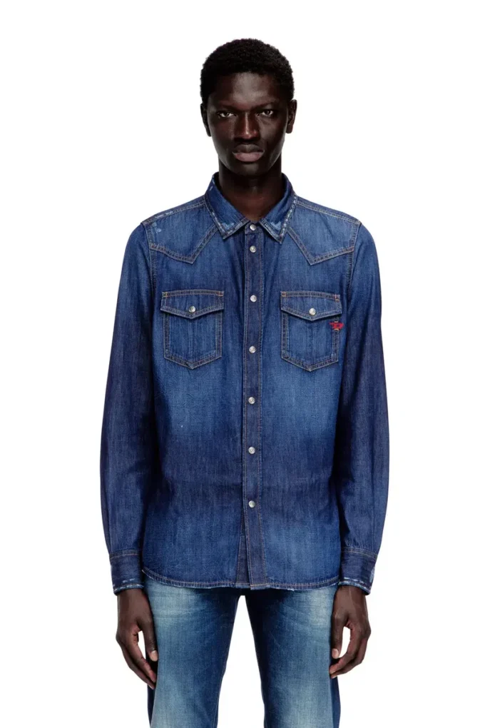 d-vega Chemise en denim avec poches plaquées