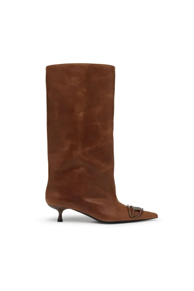 d-venus 40 kb tube Bottes D-Venus à hauteur du genou en cuir huilé