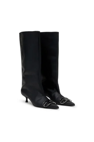 d-venus 40 kb tube Bottes D-Venus à hauteur du genou en cuir huilé