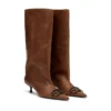 d-venus 40 kb tube Bottes D-Venus à hauteur du genou en cuir huilé