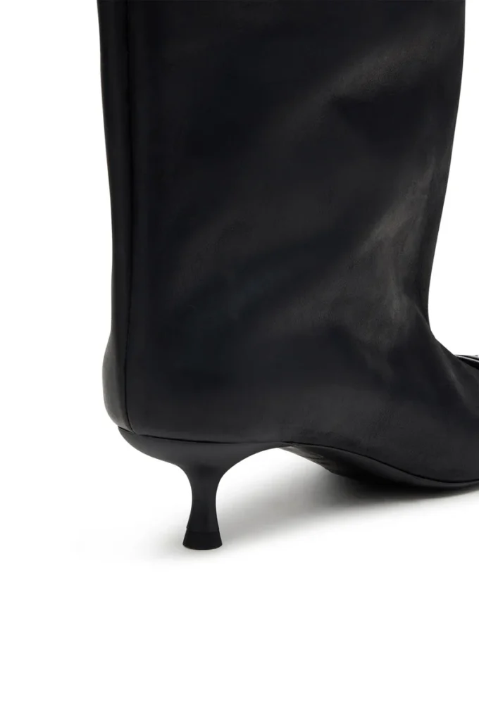 d-venus 40 kb tube Bottes D-Venus à hauteur du genou en cuir huilé