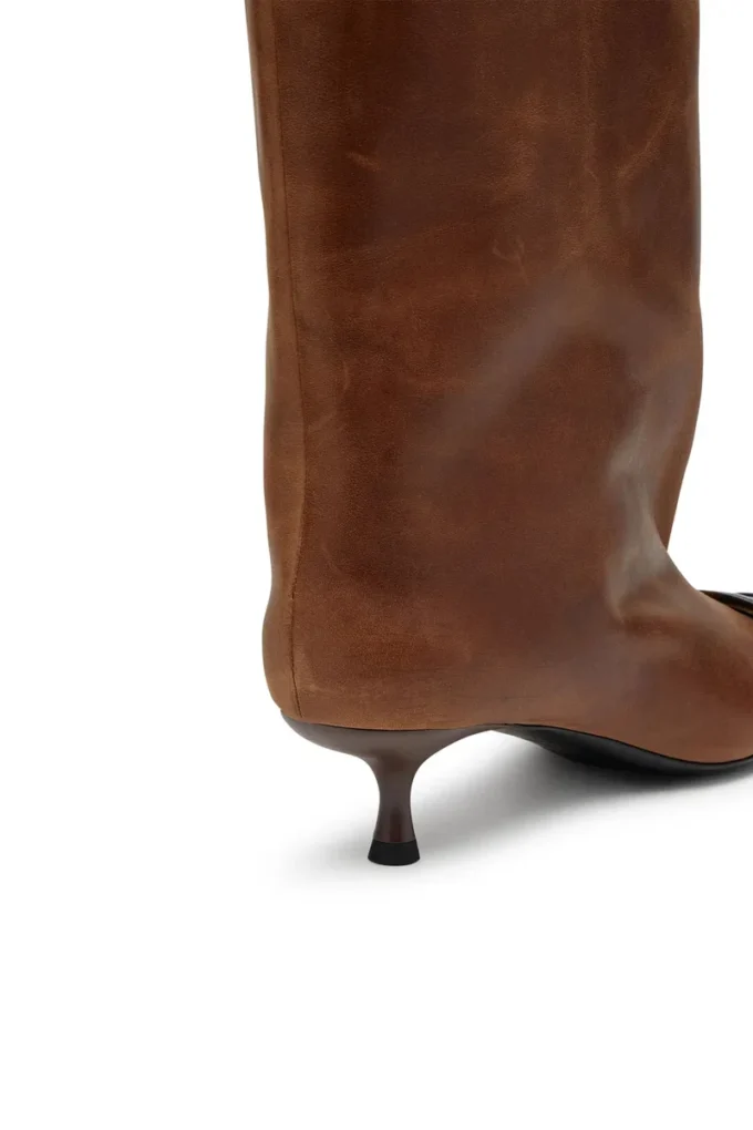 d-venus 40 kb tube Bottes D-Venus à hauteur du genou en cuir huilé