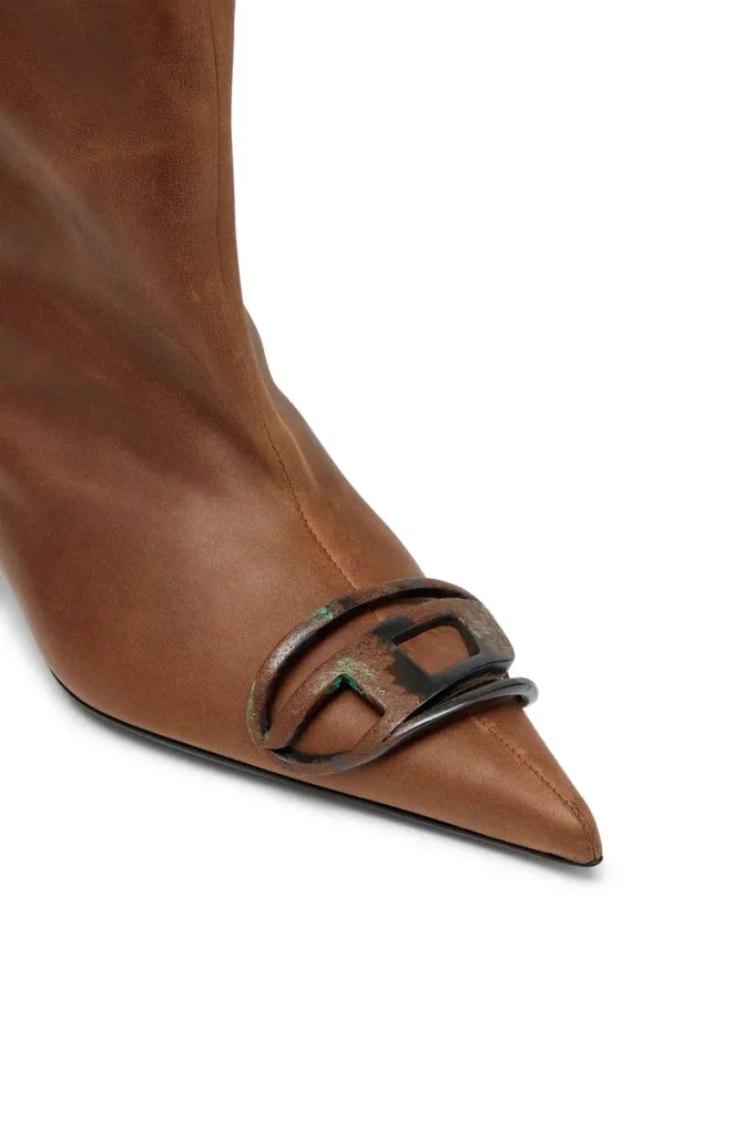 d-venus 40 kb tube Bottes D-Venus à hauteur du genou en cuir huilé