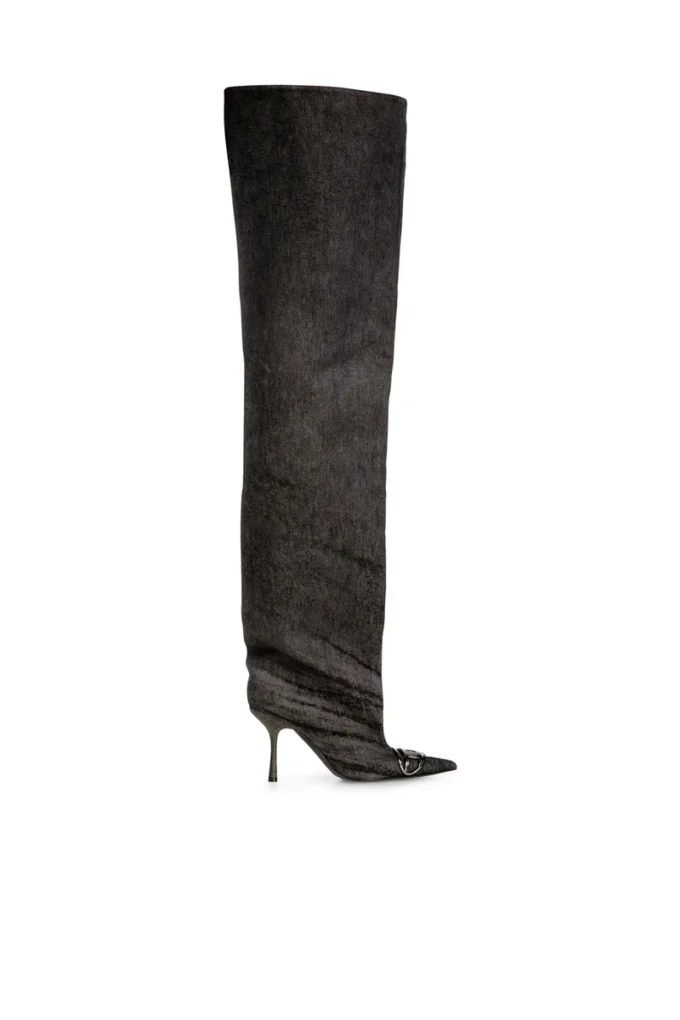 d-venus 90 otk boot Bottes D-Venus-Over-the-knee en denim enduit