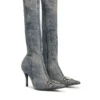 d-venus kb d D-Venus – Bottes en denim avec plaque logo