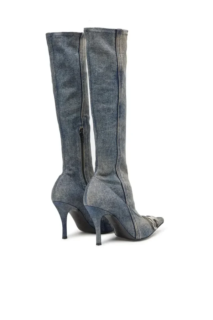 d-venus kb d D-Venus – Bottes en denim avec plaque logo