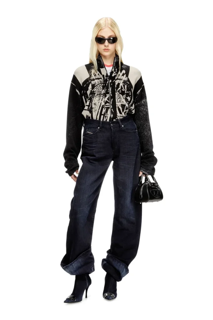 d-venus kb large Bottes hautes D-Venus-Wide en denim