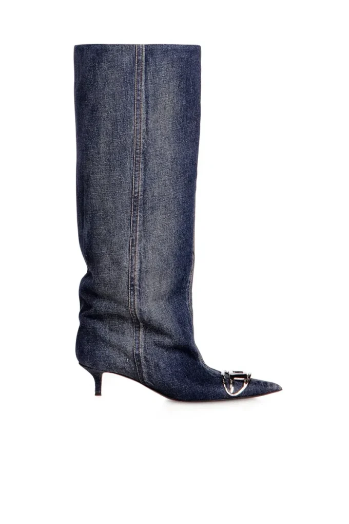 d-venus kb slouchy Bottes D-Venus-Slouchy montant jusqu&rsquo;aux genoux en denim