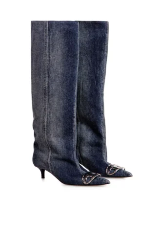 d-venus kb slouchy Bottes D-Venus-Slouchy montant jusqu&rsquo;aux genoux en denim