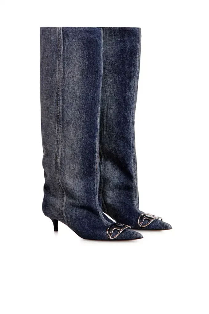 d-venus kb slouchy Bottes D-Venus-Slouchy montant jusqu&rsquo;aux genoux en denim