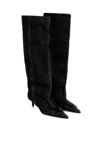 d-venus kb slouchy Bottes D-Venus-Slouchy montant jusqu&rsquo;aux genoux en denim