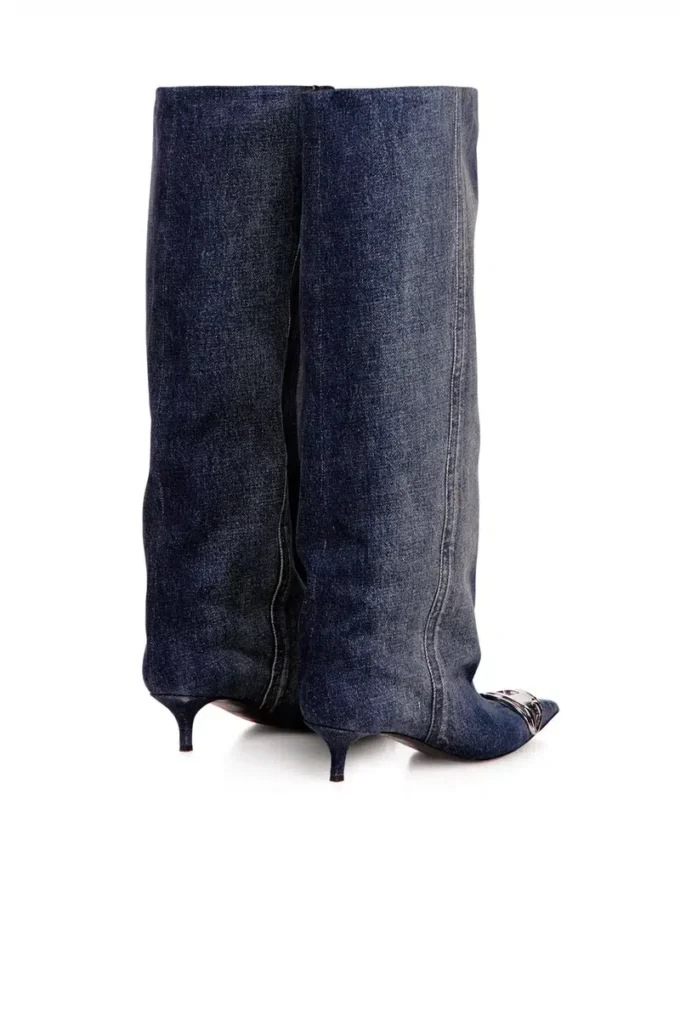 d-venus kb slouchy Bottes D-Venus-Slouchy montant jusqu&rsquo;aux genoux en denim