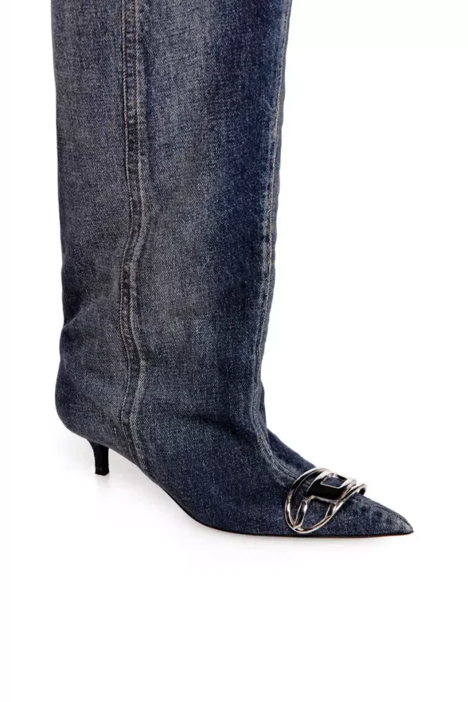 d-venus kb slouchy Bottes D-Venus-Slouchy montant jusqu&rsquo;aux genoux en denim