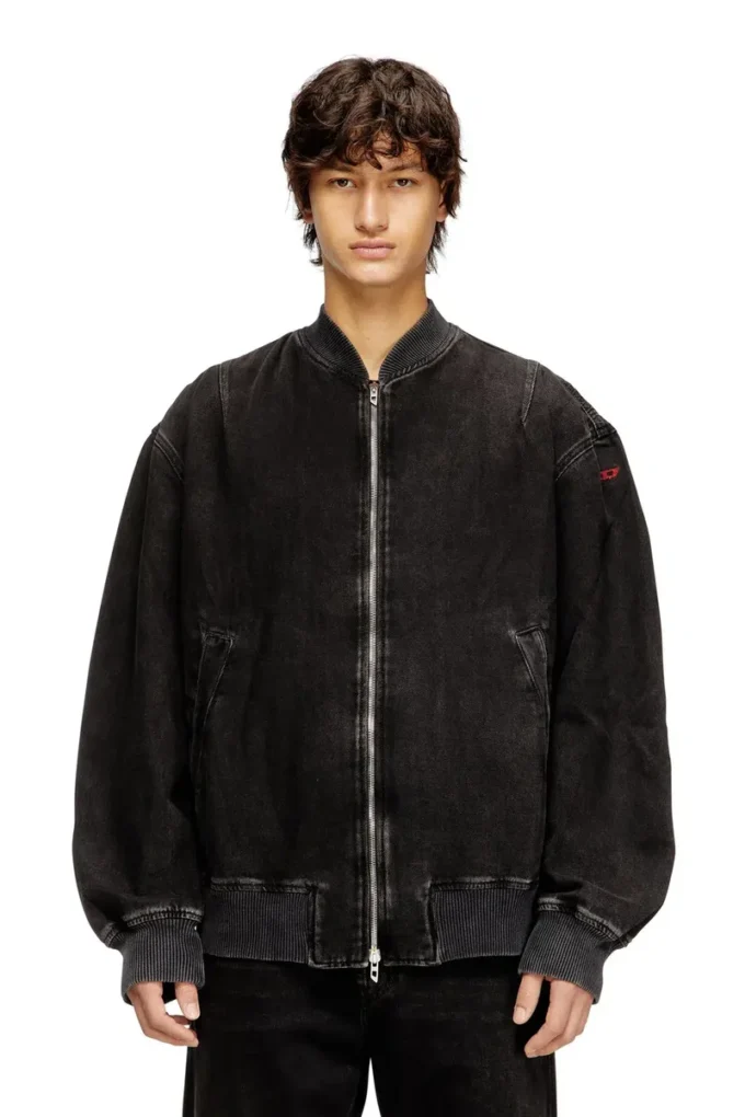 d-vinz Blouson bomber en denim délavé