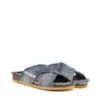 d-woodstock cross Sandales D-Woodstock-Crossover en denim effiloché