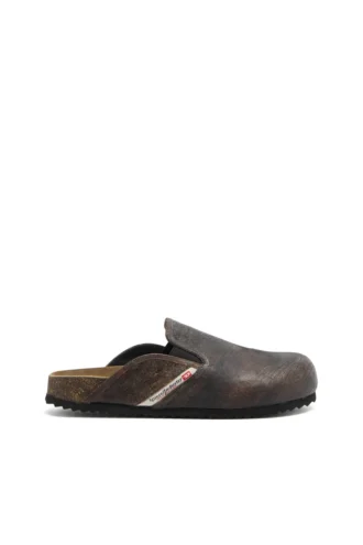 d-woodstock slip-on Mules D-Woodstock en daim effet craquelé