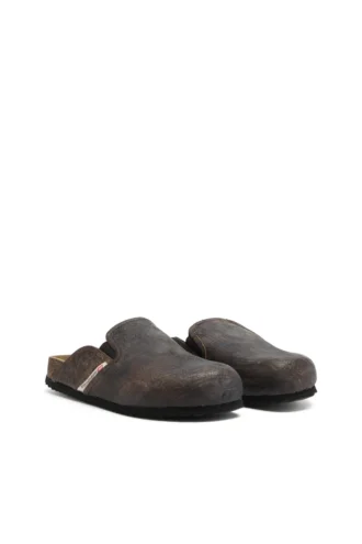 d-woodstock slip-on Mules D-Woodstock en daim effet craquelé