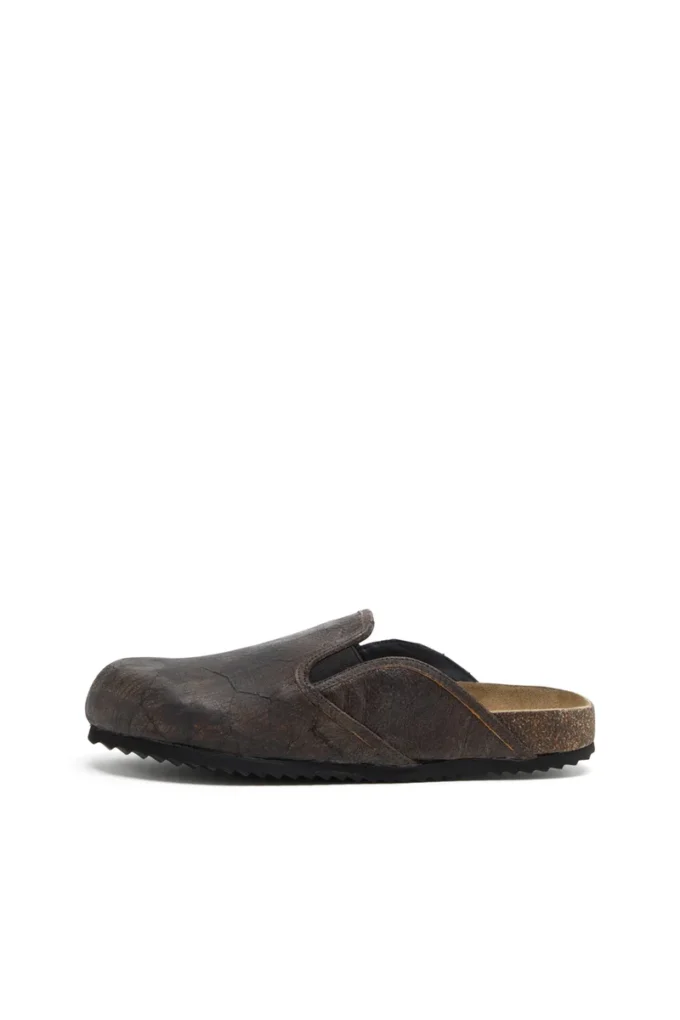 d-woodstock slip-on Mules D-Woodstock en daim effet craquelé