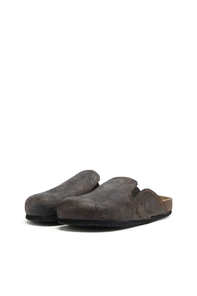 d-woodstock slip-on Mules D-Woodstock en daim effet craquelé