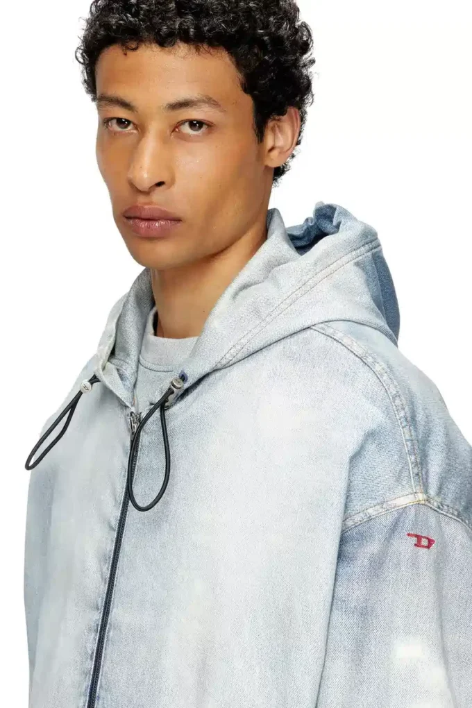 d-wynny jogg Veste à capuche en JoggJeans imprimé effet délavé