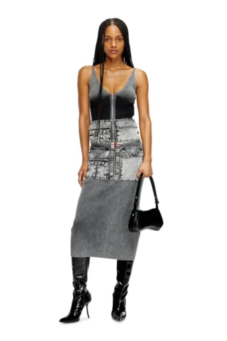 Débardeur en maille m-melly avec poches cargo en denim