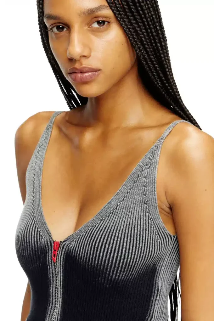 Débardeur en maille m-melly avec poches cargo en denim