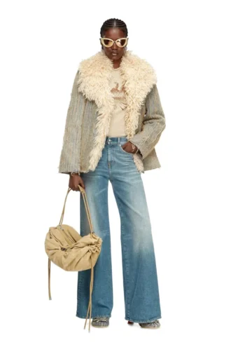 de-aconic-s Veste en denim jacquard à fils flottants
