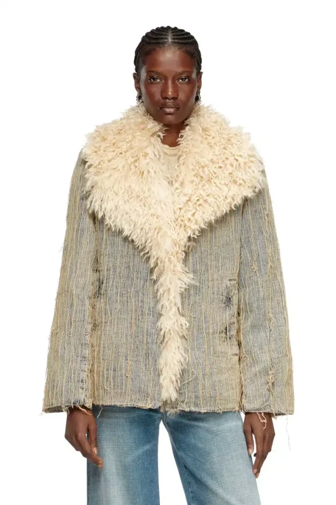 de-aconic-s Veste en denim jacquard à fils flottants de-aconic-s Veste en denim jacquard à fils flottants