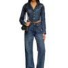 de-ali-s Veste courte en denim Prince de Galles