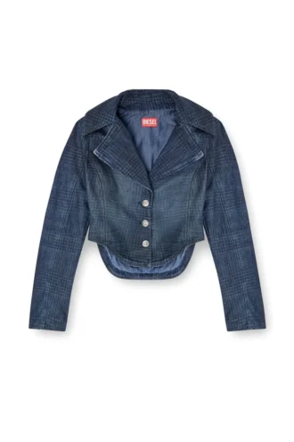 de-ali-s Veste courte en denim Prince de Galles