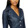 de-ali-s Veste courte en denim Prince de Galles