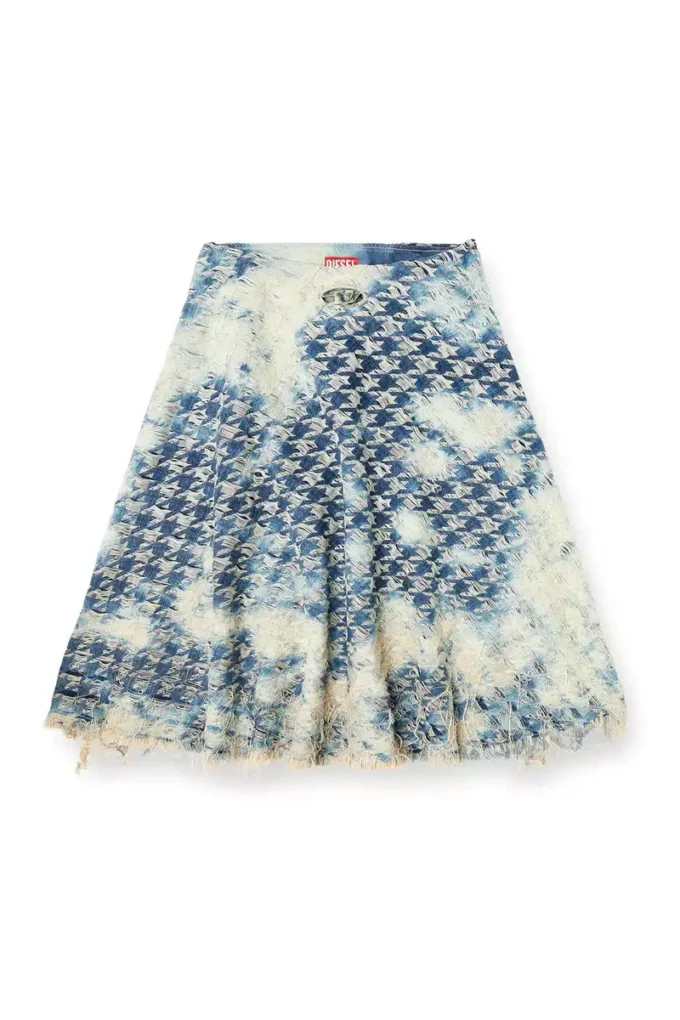 de-annet-fsh1 Jupe midi en denim à motif pied-de-poule