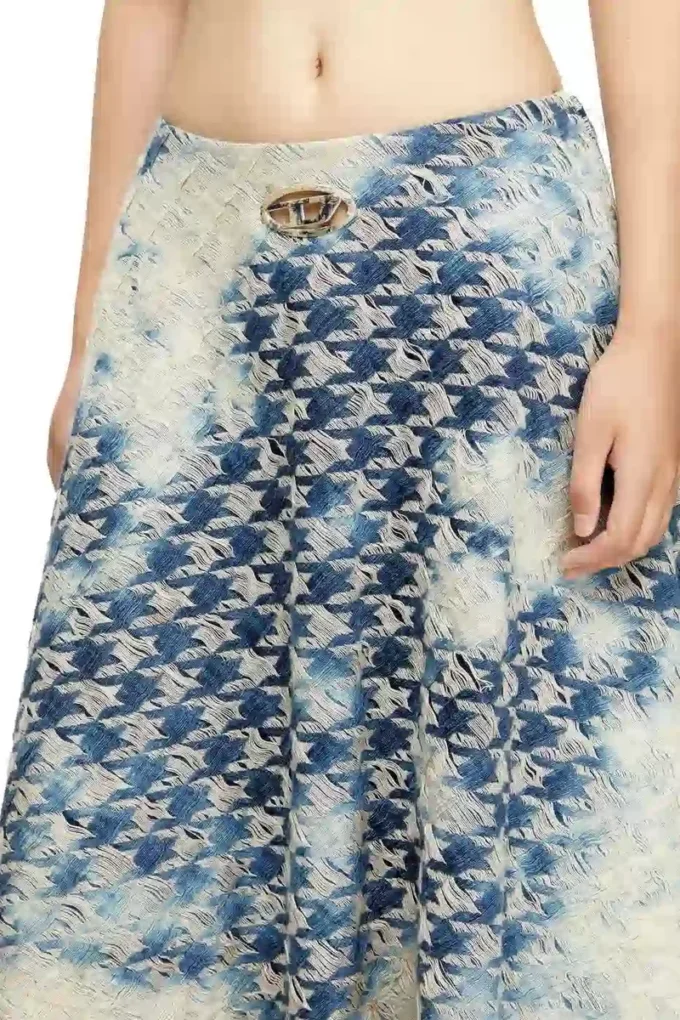de-annet-fsh1 Jupe midi en denim à motif pied-de-poule