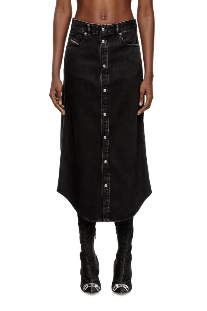 de-ard-long Jupe midi en denim